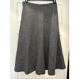 Jones New York Womens Wool Blend Midi Flare Lined Skirt Sz 6 Dark Grey